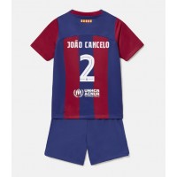 Barcelona Joao Cancelo #2 Replica Home Minikit 2023-24 Short Sleeve (+ pants)